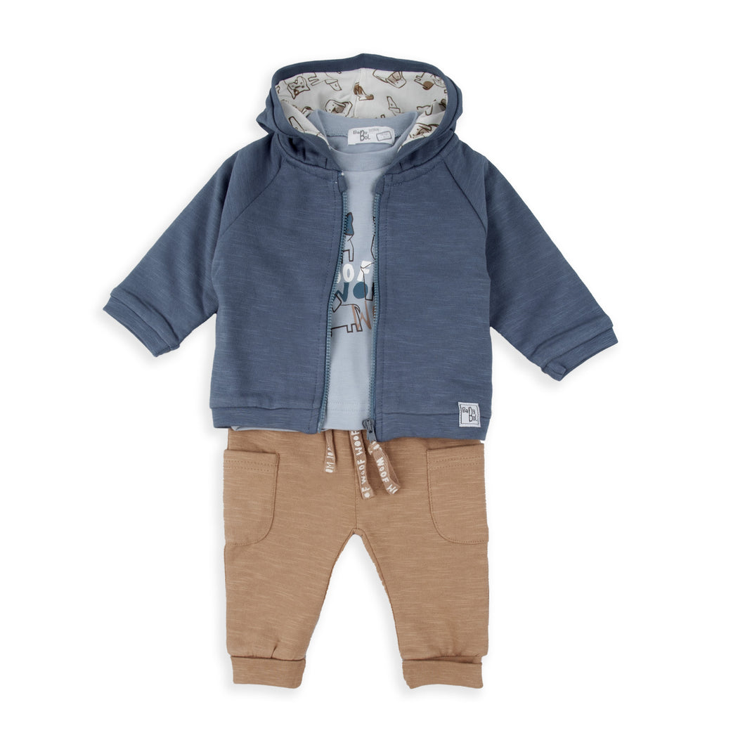Babybol Baby Boy's Three Piece Set 250845 Colour- Azure