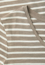 Load image into Gallery viewer, Street One  Beige and white striped shirt 324772/25617
