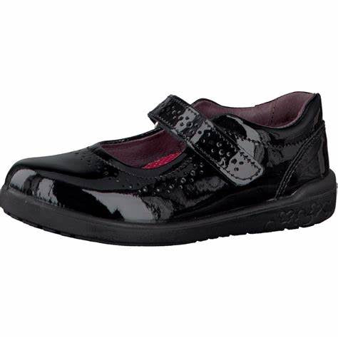 Ricosta Lillia 8600102-093 Black Patent Leather Girls Mary Jane School Shoes 50 8600102/093