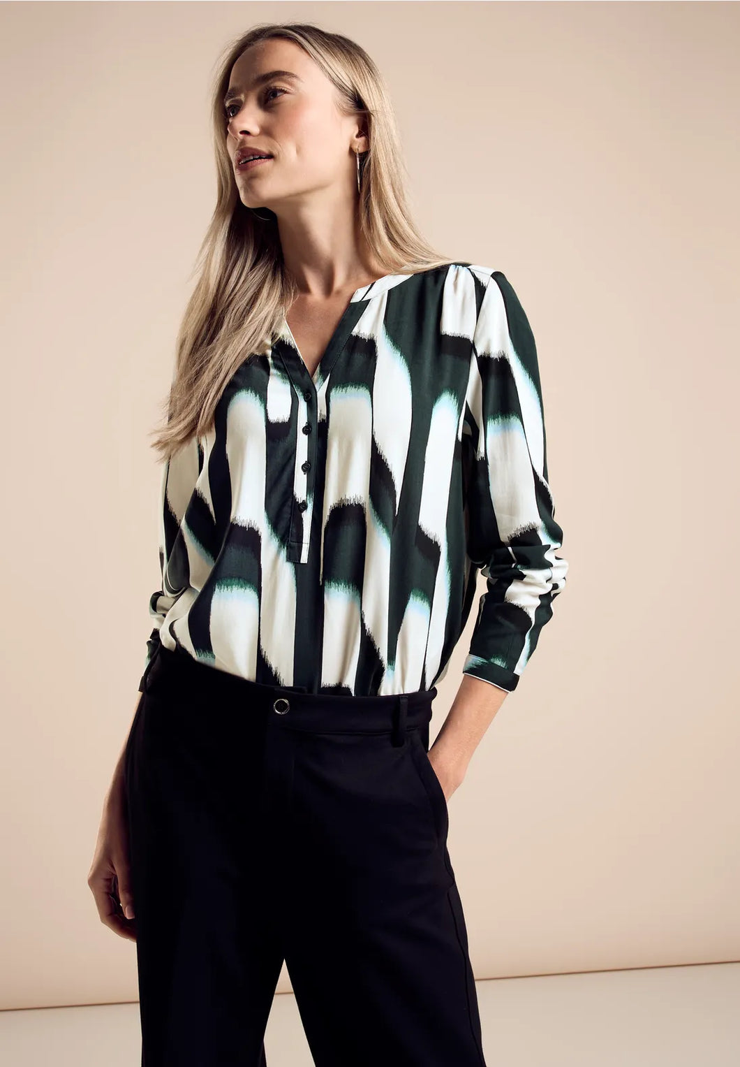 Street One Hunter Green Blouse 344951