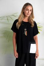 Load image into Gallery viewer, NAYA Top with contrast and stitch detail NAS26188
