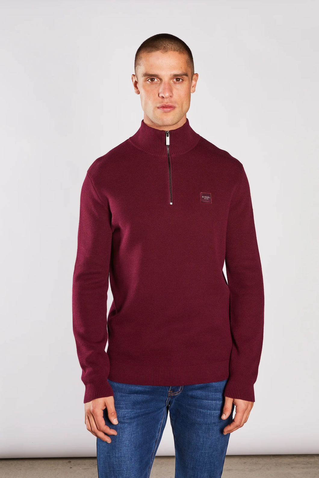 Diesel Fig Marl Half Zip Sweater K24547MB