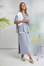 Load image into Gallery viewer, NAYA Mixed Panel Top with dip at hem NAS26178
