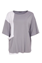 Load image into Gallery viewer, NAYA Mixed Panel Top with dip at hem NAS26178
