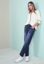 Load image into Gallery viewer, Street One White Blouse with Piping 346315
