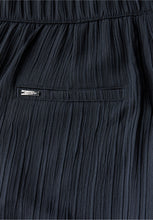 Load image into Gallery viewer, Street One Wide Leg Navy Crinkle Pants 379545
