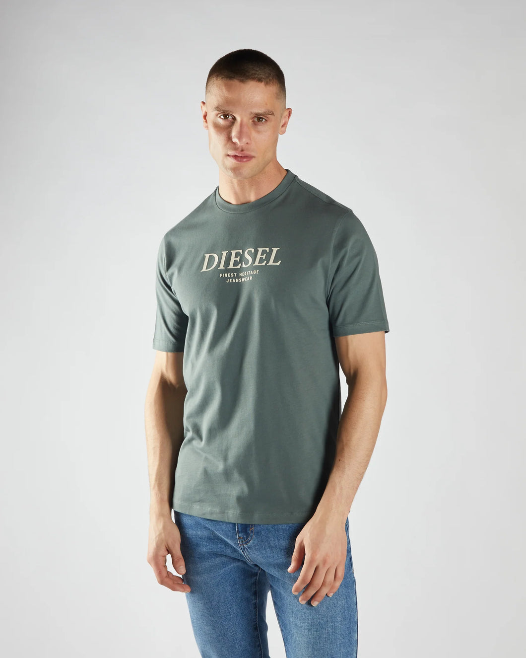 Diesel Pendleton Tee Green T-Shirt T25106MC