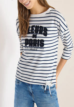 Load image into Gallery viewer, Cecil Striped Fleurs Top 324830/35512

