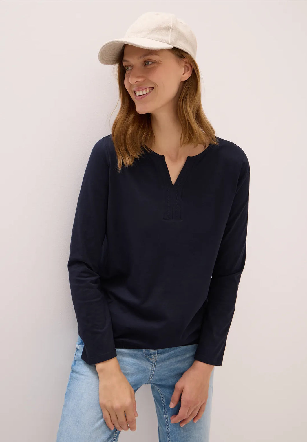 Cecil Navy Long Sleeve Tunic 323893