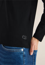 Load image into Gallery viewer, Cecil Black Top With Ruching Detail 324253
