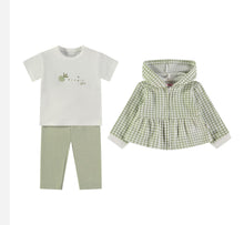 Load image into Gallery viewer, Babybol Girls Green 3-piece set 160060
