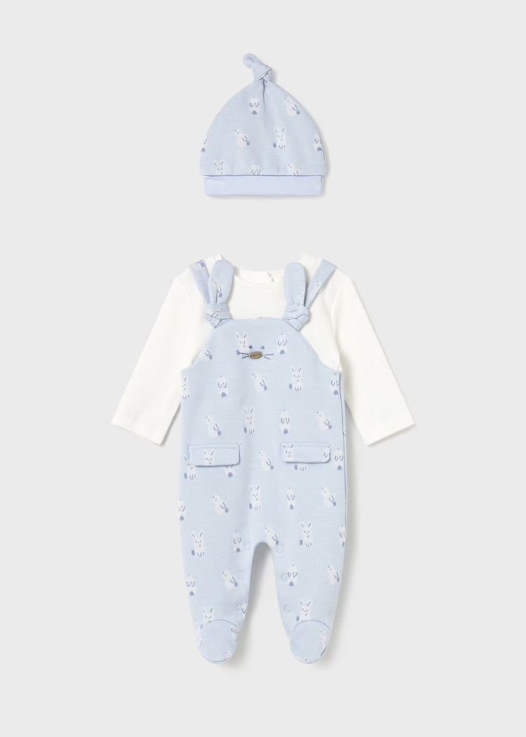 Mayoral newborn romper and hat set 2609