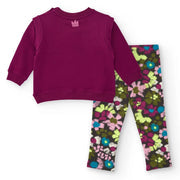Load image into Gallery viewer, Tuc Tuc Burgundy Printed Legging Set 11399385
