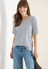 Load image into Gallery viewer, Cecil Striped Waffle Top 324813
