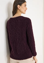 Load image into Gallery viewer, Cecil Feather Yarn Sweater (wine)
