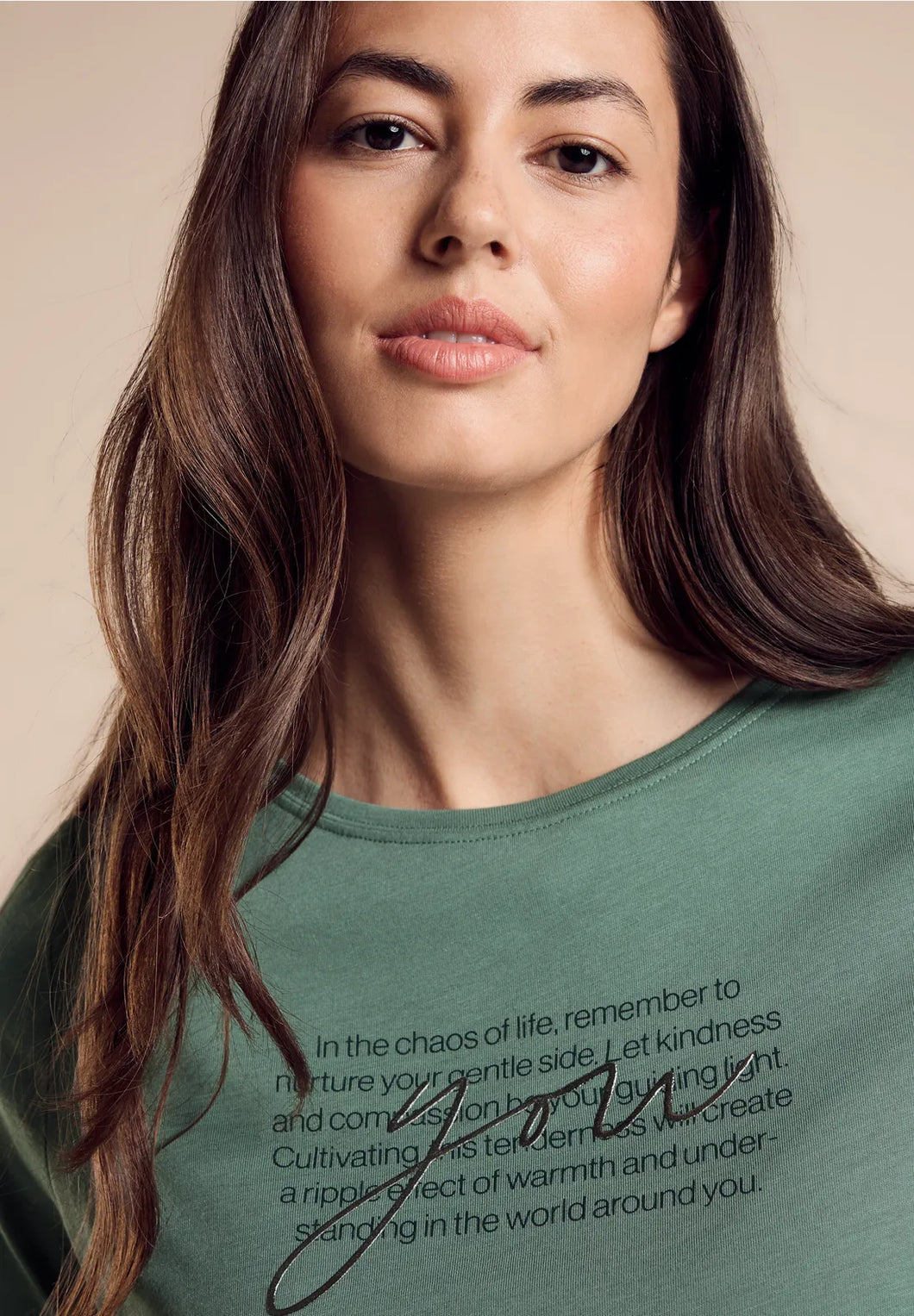 Street One Green Printed Tee 321959