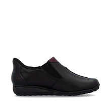 Load image into Gallery viewer, Rieker Black Slip On Shoes 47253-00
