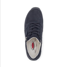 Load image into Gallery viewer, Gabor Rolling Soft Navy Low Wedge Sneaker 86.958.36
