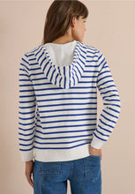 Load image into Gallery viewer, Cecil Zipped Striped Blue Hoodie 325644
