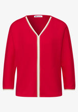 Load image into Gallery viewer, Street One 3/4-Sleeve top with contrast detail 324793

