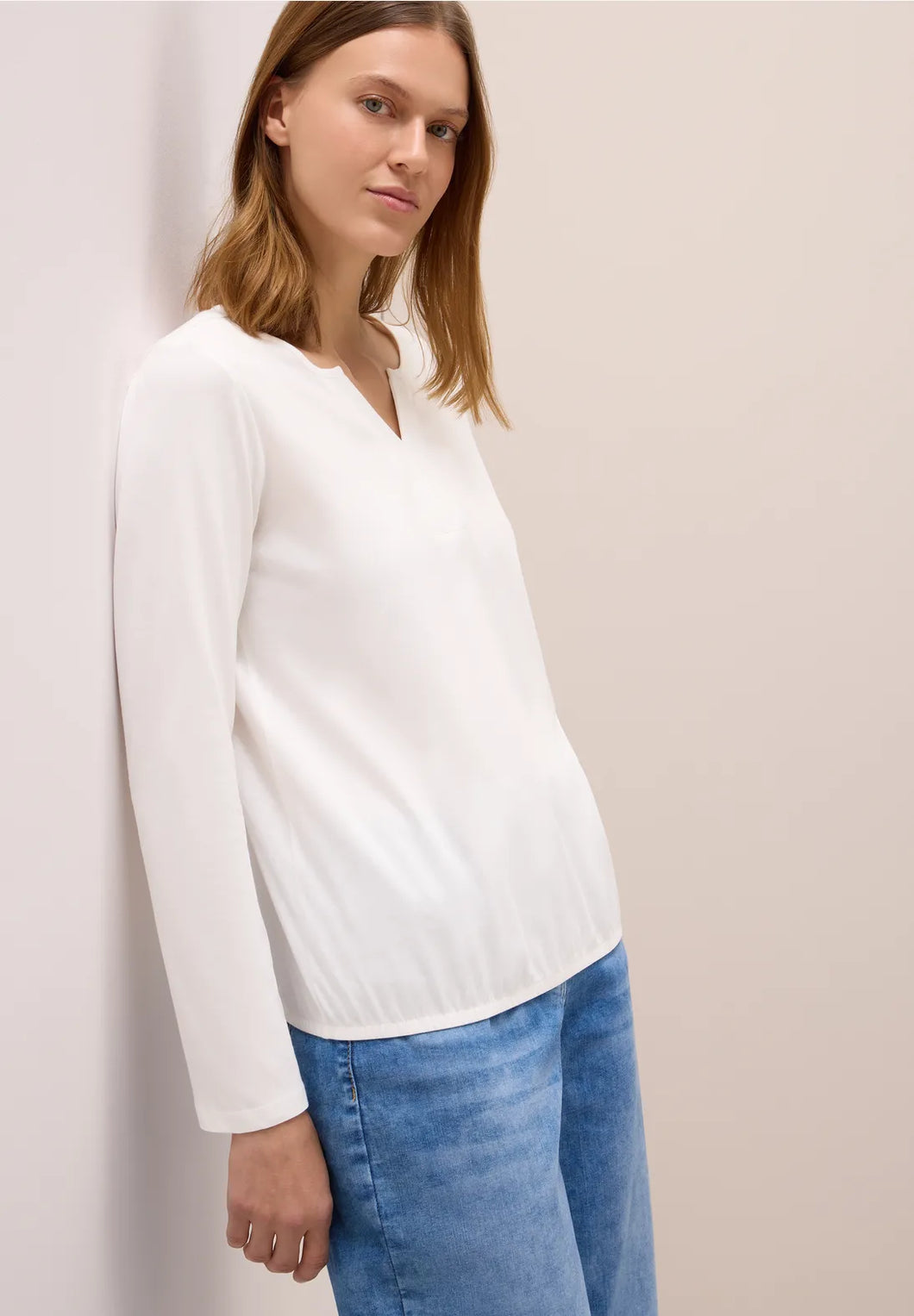 Cecil White Long Sleeve Tunic 323893