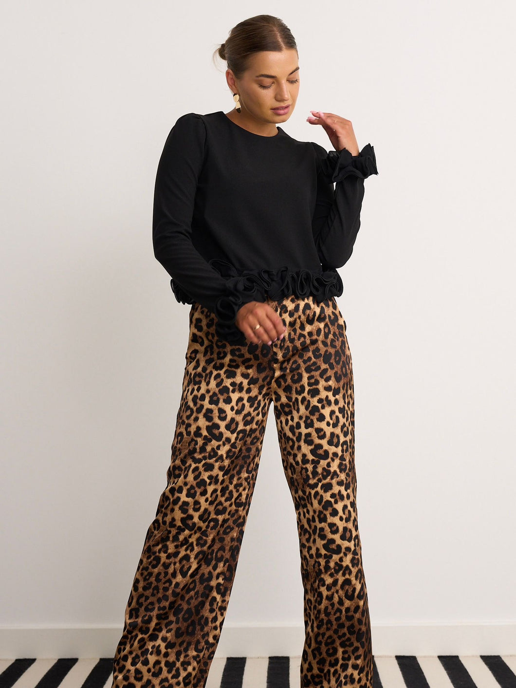 Millie Leopard Print Trousers