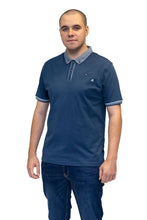Load image into Gallery viewer, Mineral Matty Dark Denim Polo Shirt ML211521
