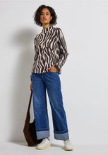 Load image into Gallery viewer, Street One Turtle Neck Print Top 324010 Colour-26866
