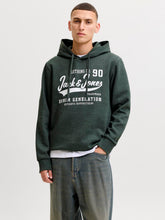 Load image into Gallery viewer, Jack &amp; Jones Hoodie (scarab/melange) 12299467

