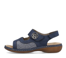 Load image into Gallery viewer, Rieker demin blue sandals 65989-15
