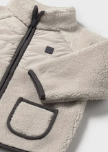 Load image into Gallery viewer, Mayoral Baby Boy’s Cream Sheepskin Zip Hoodie 2427
