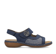 Load image into Gallery viewer, Rieker demin blue sandals 65989-15
