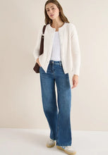 Load image into Gallery viewer, Cecil Light Beige Ribbed Cardigan 254056
