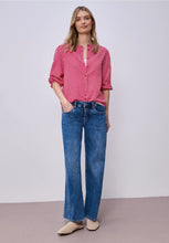 Load image into Gallery viewer, Street One Round Neck Checked Blouse 346433
