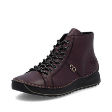 Load image into Gallery viewer, Rieker Burgundy Laced Boot 71510-30

