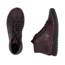 Load image into Gallery viewer, Rieker Burgundy Laced Boot 71510-30
