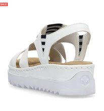Load image into Gallery viewer, Rieker White Slingback Sandals V44Y5-80
