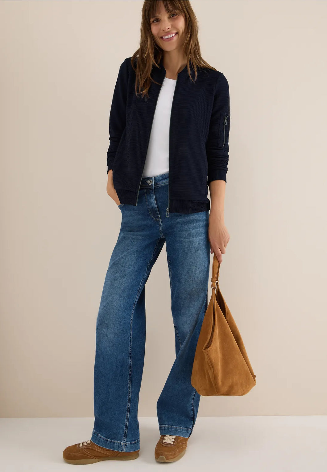 Cecil Navy ZipJacket 324034