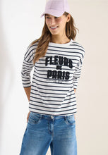 Load image into Gallery viewer, Cecil Striped Fleurs Top 324830/35512
