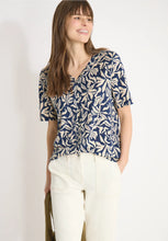 Load image into Gallery viewer, Cecil Flower Printed Navy and cream Tunic 324832
