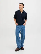 Load image into Gallery viewer, Jack&amp;jones I/4 zipped polo shirt( bleathen Navy )
