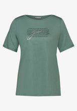 Load image into Gallery viewer, Street One Green Printed Tee 321959
