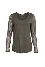 Load image into Gallery viewer, Naya Green Mesh Top NAS24106
