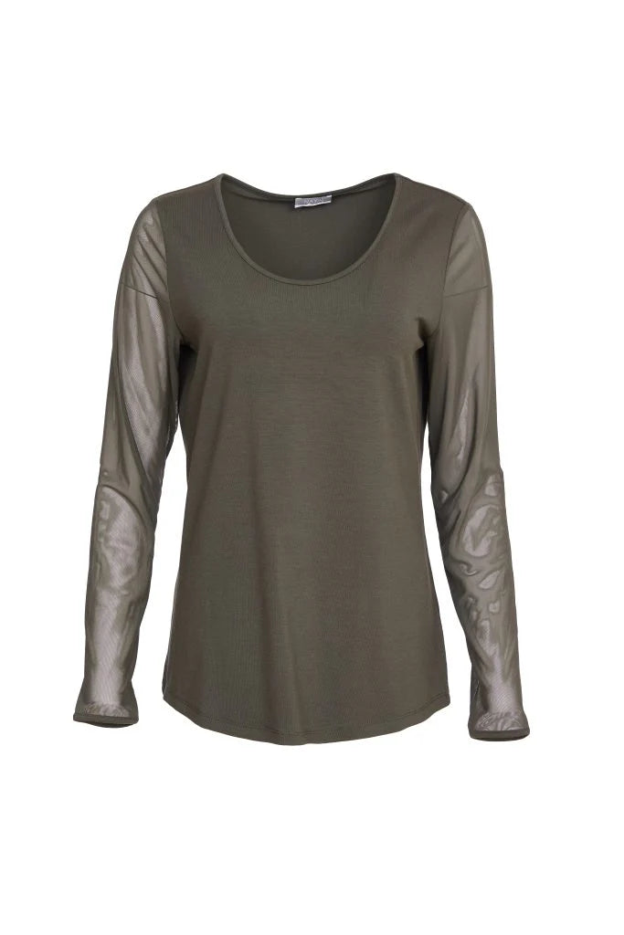 Naya Green Mesh Top NAS24106