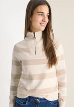 Load image into Gallery viewer, Cecil Cream And Beige Striped Sweater 303753/26156
