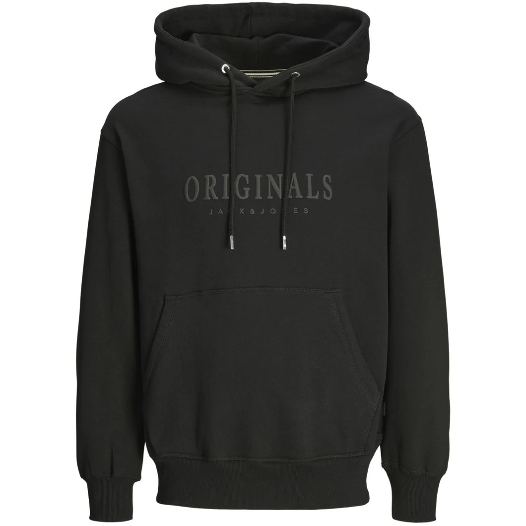 Jack and Jones Mens Black Hoodie 12270541