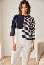 Load image into Gallery viewer, Peruzzi striped block top S26176
