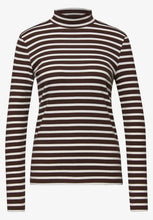 Load image into Gallery viewer, Street One Stripe Turtle Neck Top 324533/27516
