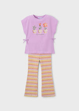 Load image into Gallery viewer, Mayoral Girls Lilac Flared Leggings Set 3728
