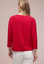 Load image into Gallery viewer, Street One 3/4-Sleeve top with contrast detail 324793
